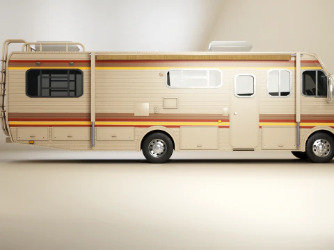Classic Motorhome 1986 3D Model