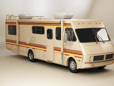 Classic Motorhome 1986 3D Model