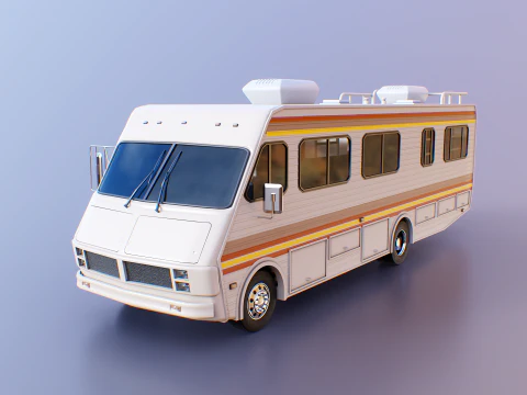 Classic Motorhome 1986 3D Model