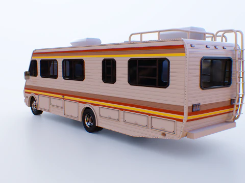 Classic Motorhome 1986 3D Model
