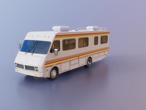 Classic Motorhome 1986 3D Model