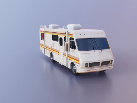 Classic Motorhome 1986 3D Model