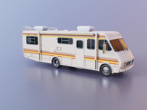 Classic Motorhome 1986 3D Model