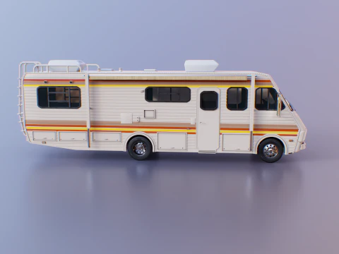Classic Motorhome 1986 3D Model