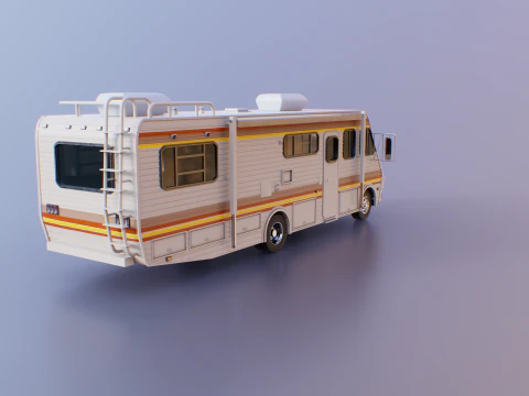 Classic Motorhome 1986 3D Model