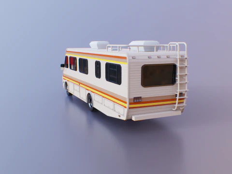 Classic Motorhome 1986 3D Model