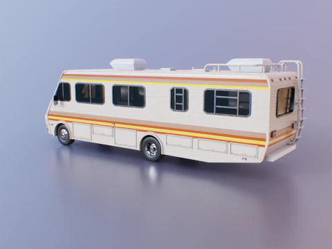 Classic Motorhome 1986 3D Model
