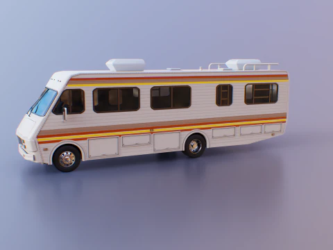 Classic Motorhome 1986 3D Model