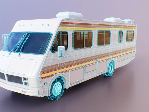 Classic Motorhome 1986 3D Model