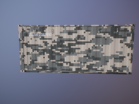 Container militare intermodale lungo 20 piedi Modello 3D