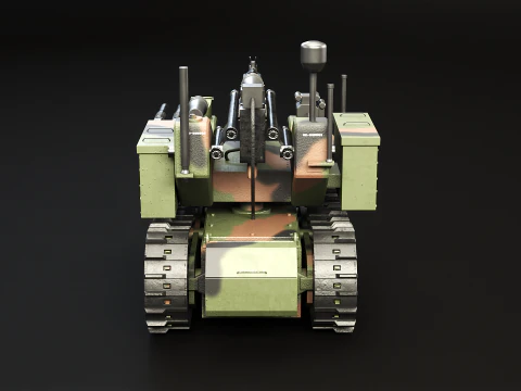 Military Tracked Robot Camo 3D Model