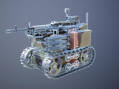Military Tracked Robot Camo 3D Model