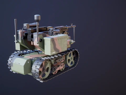 Military Tracked Robot Camo 3D Model