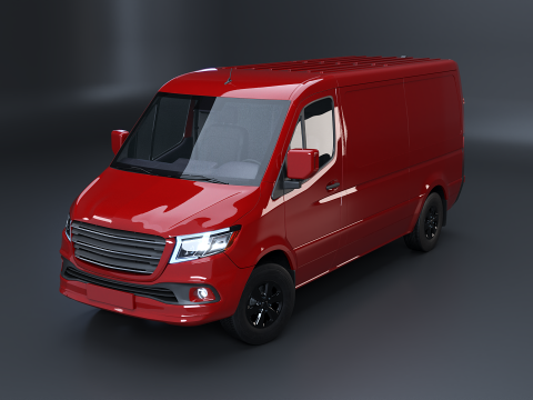 Textures modernes du fourgon &agrave; panneaux europ&eacute;ens PRB Modèle 3D