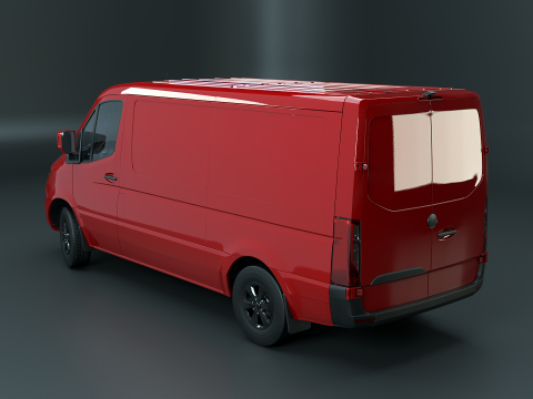 Modern Euro Panel Van PRB Textures 3D Model