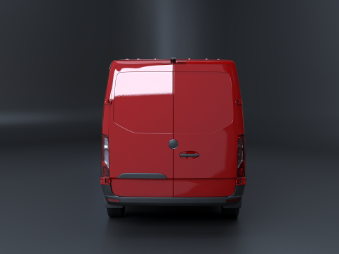 Modern Euro Panel Van PRB Textures 3D Model