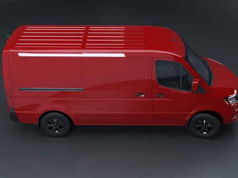 Modern Euro Panel Van PRB Textures 3D Model