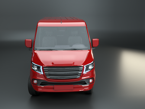 Modern Euro Panel Van PRB Textures 3D Model