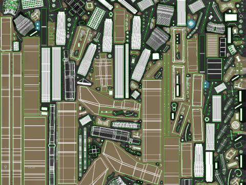 軍用追跡ロボット砂漠迷彩 3Dモデル