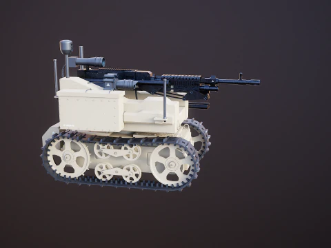 軍用追跡ロボット砂漠迷彩 3Dモデル