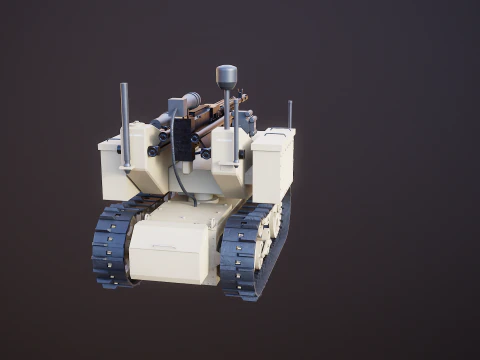 軍用追跡ロボット砂漠迷彩 3Dモデル