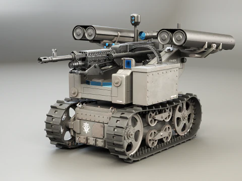 Robot Terlacak Militer V2 Model 3D