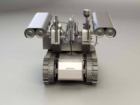 Military Tracked Robot V2 3D Model