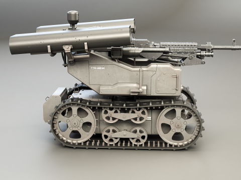 Military Tracked Robot V2 3D Model