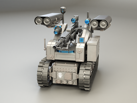Military Tracked Robot V2 3D Model