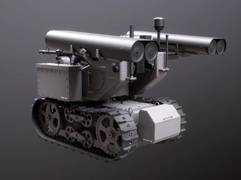 Military Tracked Robot V2 3D Model