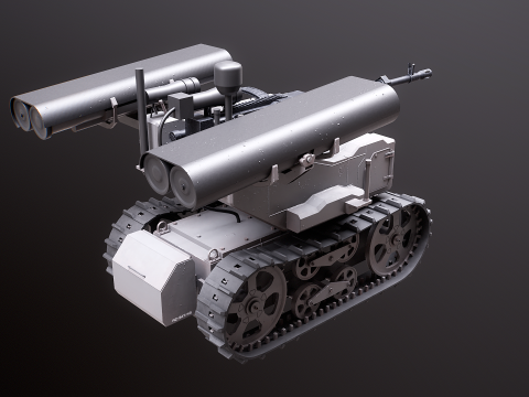 Military Tracked Robot V2 3D Model