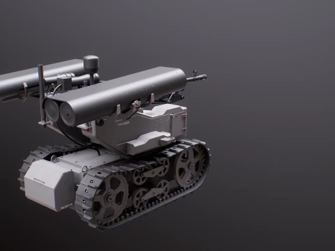Military Tracked Robot V2 3D Model