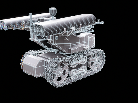 Military Tracked Robot V2 3D Model
