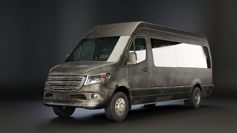 &Ocirc;nibus moderno e envelhecido Modelo 3D .c4d .max .obj .3ds .fbx .stl .blend 