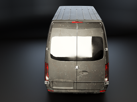 Nowoczesny autobus wahadłowy w wieku Model 3D