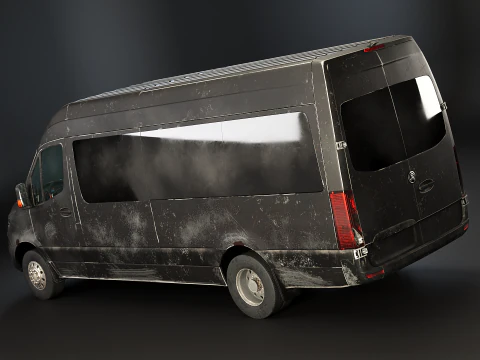 &Ocirc;nibus moderno e envelhecido Modelo 3D