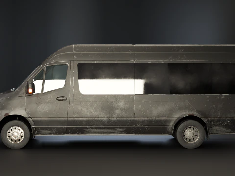 &Ocirc;nibus moderno e envelhecido Modelo 3D