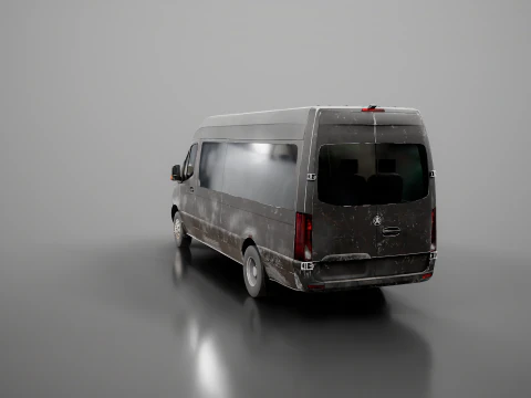 &Ocirc;nibus moderno e envelhecido Modelo 3D