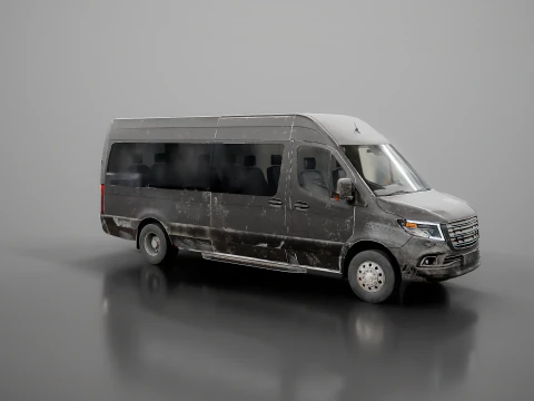 &Ocirc;nibus moderno e envelhecido Modelo 3D