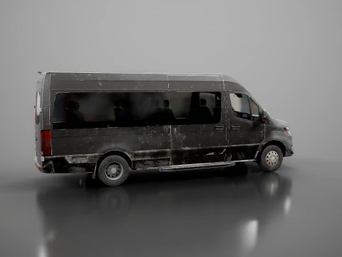 &Ocirc;nibus moderno e envelhecido Modelo 3D