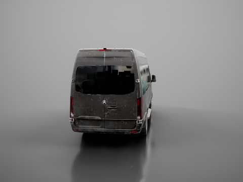Nowoczesny autobus wahadłowy w wieku Model 3D