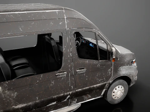 &Ocirc;nibus moderno e envelhecido Modelo 3D