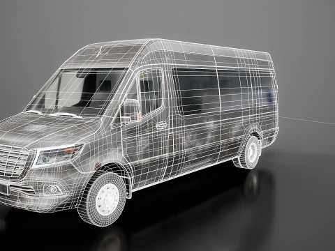 &Ocirc;nibus moderno e envelhecido Modelo 3D