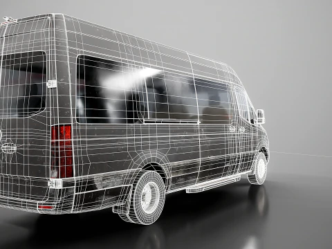 &Ocirc;nibus moderno e envelhecido Modelo 3D