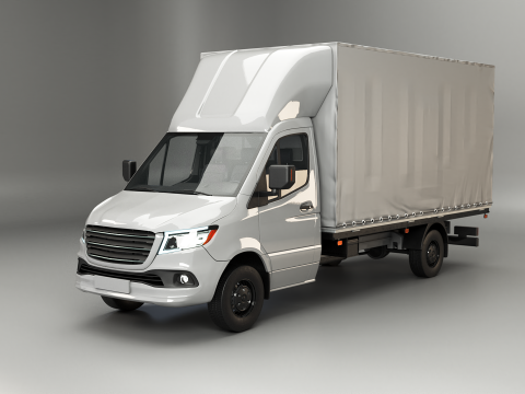 Furgoneta Tautliner con cortina moderna Modelo 3D