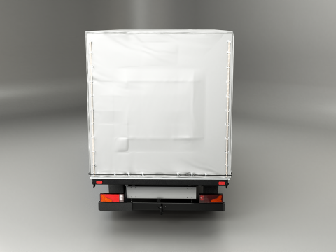 Modern Curtain Tautliner Van 3D Model