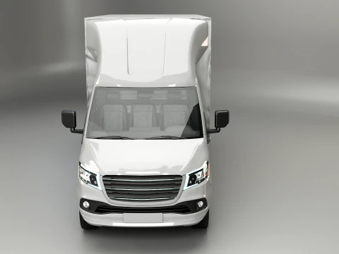 Modern Curtain Tautliner Van 3D Model