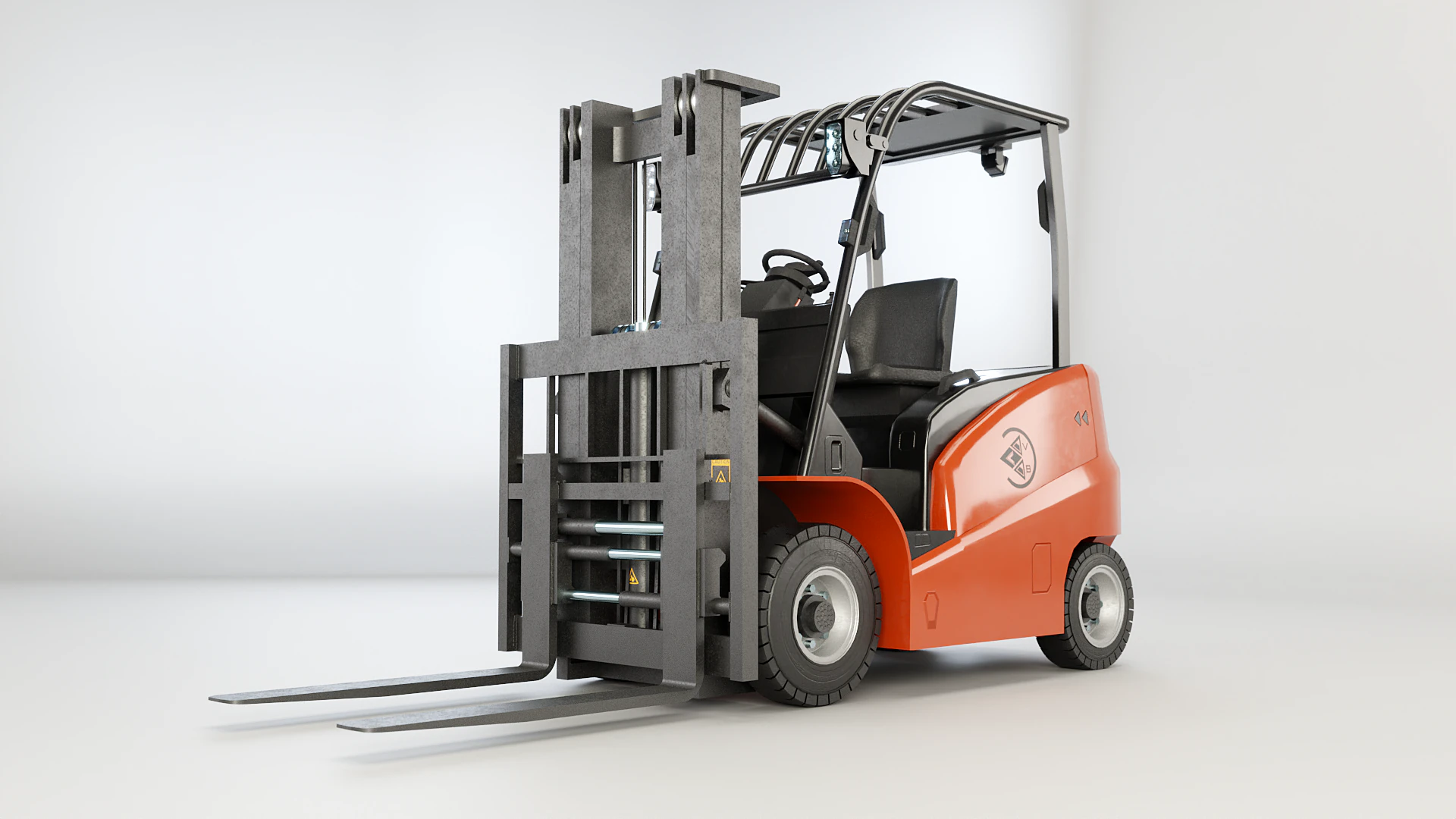 Carrello elevatore elettrico moderno Modello 3D .c4d .max .obj .3ds .fbx .stl .blend 