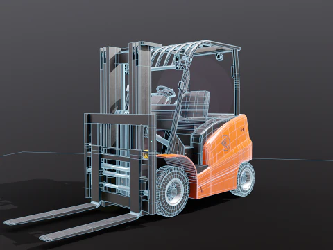 Carrello elevatore elettrico moderno Modello 3D