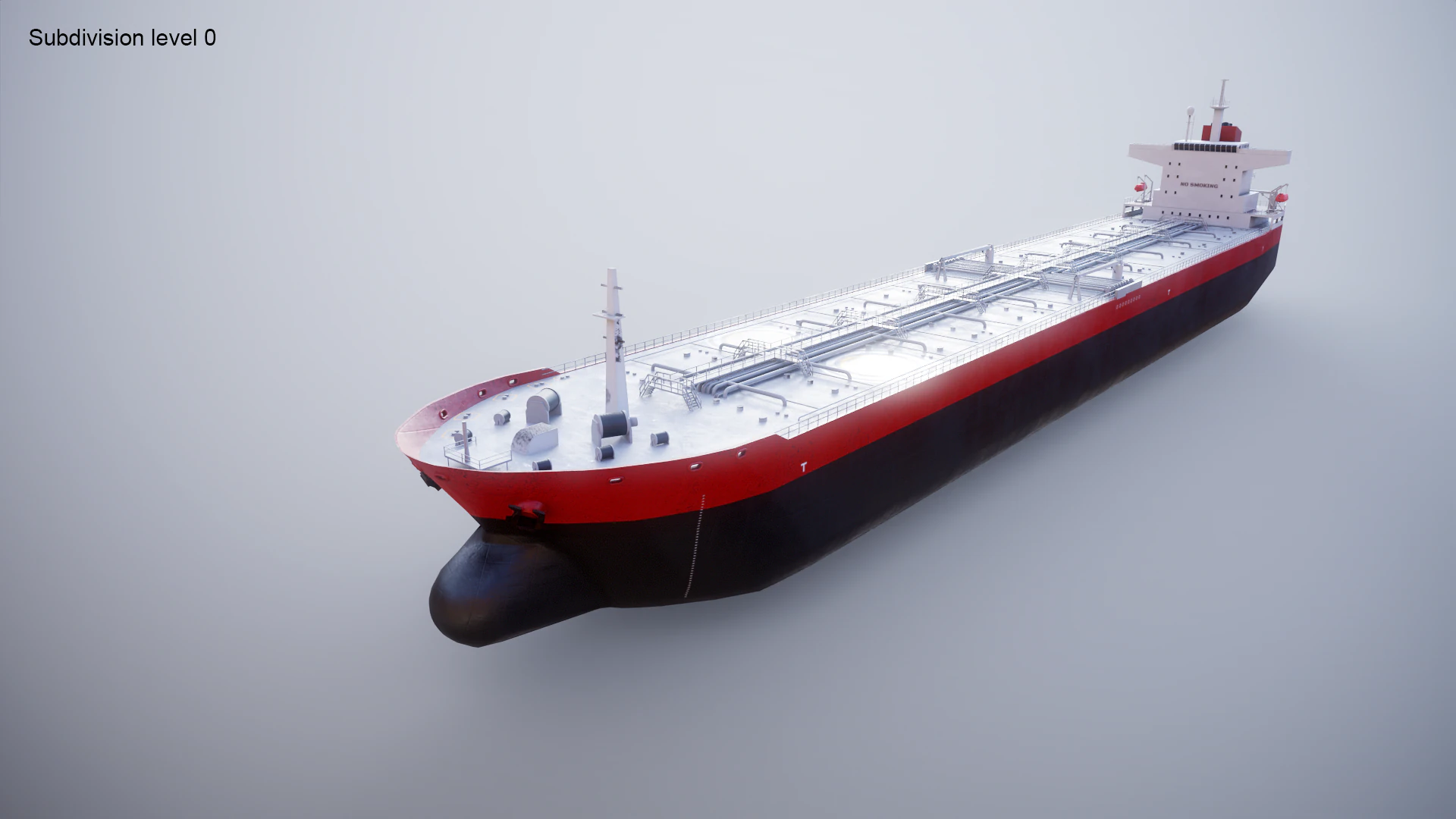 Modern Oil Tanker Vessel 3D Model .c4d .max .obj .3ds .fbx .stl .blend 